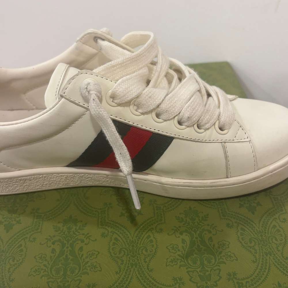 Gucci Alexander Style Green/Red Bee Sneakers - Picture 7 of 14